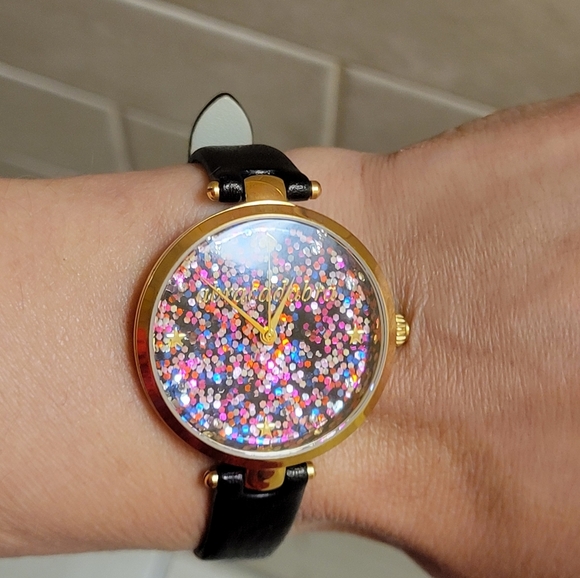 Kate Spade Gold and Black “abracadabra” Glitter Watch Beautiful Kate Spade abracadabra watch. Comes with... | Depop main image 4